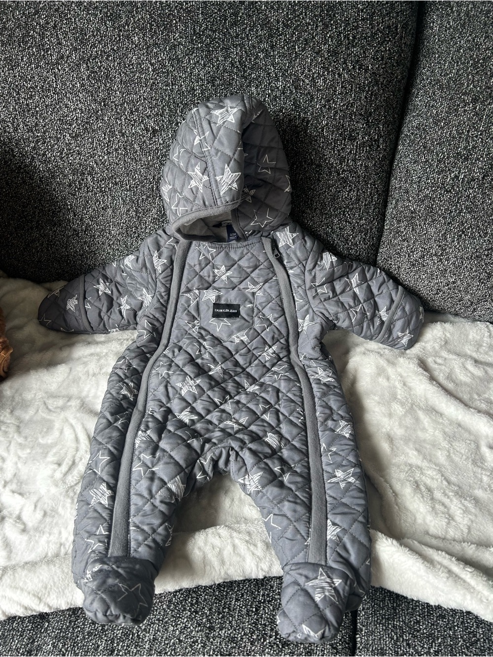 Calvin Klein Jeans Gray Star Quilted Jacket Liner - Picture 1 of 3